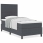 vidaXL Letto con Base a Molle e Materasso Grigio Scuro 80x200 cm in Tessuto a Coste vidaXL Letto con Base a Molle e Materasso Grigio Scuro 80x200 cm in Tessuto a Coste
