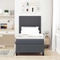 vidaXL Letto con Base a Molle e Materasso Grigio Scuro 80x200 cm in Tessuto a Coste vidaXL Letto con Base a Molle e Materasso Grigio Scuro 80x200 cm in Tessuto a Coste