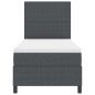 vidaXL Letto con Base a Molle e Materasso Grigio Scuro 80x200 cm in Tessuto a Coste vidaXL Letto con Base a Molle e Materasso Grigio Scuro 80x200 cm in Tessuto a Coste