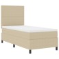 vidaXL Letto Box Spring e Materasso Beige 90x200 cm Tessuto Corduroy vidaXL Letto Box Spring e Materasso Beige 90x200 cm Tessuto Corduroy