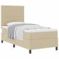vidaXL Letto Box Spring e Materasso Beige 90x200 cm Tessuto Corduroy vidaXL Letto Box Spring e Materasso Beige 90x200 cm Tessuto Corduroy