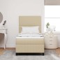 vidaXL Letto Box Spring e Materasso Beige 90x200 cm Tessuto Corduroy vidaXL Letto Box Spring e Materasso Beige 90x200 cm Tessuto Corduroy