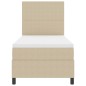 vidaXL Letto Box Spring e Materasso Beige 90x200 cm Tessuto Corduroy vidaXL Letto Box Spring e Materasso Beige 90x200 cm Tessuto Corduroy