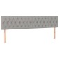 Testiere 2 pz Grigio Chiaro 100x7x78/88 cm in Tessuto Testiere 2 pz Grigio Chiaro 100x7x78/88 cm in Tessuto