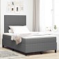 vidaXL Letto con Box Spring e Materasso Grigio Chiaro 120x200 cm Tessuto in corduroy