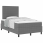 vidaXL Letto con Box Spring e Materasso Grigio Chiaro 120x200 cm Tessuto in corduroy
