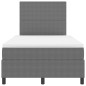 vidaXL Letto con Box Spring e Materasso Grigio Chiaro 120x200 cm Tessuto in corduroy