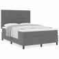 vidaXL Letto con Sommier e Materasso Grigio Chiaro 140x200 cm Tessuto in corduroy vidaXL Letto con Sommier e Materasso Grigio Chiaro 140x200 cm Tessuto in corduroy