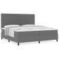 vidaXL Letto a Rete con Materasso Grigio Chiaro 200x200 cm Tessuto di Corduroy