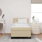 vidaXL Letto con Box Spring, Materasso & Luce LED Verde Grigio Singolo, Tessuto in Corduroy vidaXL Letto con Box Spring, Materasso & Luce LED Verde Grigio Singolo, Tessuto in Corduroy