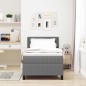 vidaXL Letto a Molle con Materasso & Luce LED Grigio 90x200 cm Tessuto di Velluto a Corda vidaXL Letto a Molle con Materasso & Luce LED Grigio 90x200 cm Tessuto di Velluto a Corda
