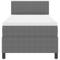 vidaXL Letto a Molle con Materasso & Luce LED Grigio 90x200 cm Tessuto di Velluto a Corda vidaXL Letto a Molle con Materasso & Luce LED Grigio 90x200 cm Tessuto di Velluto a Corda