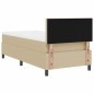 vidaXL Letto con Box Spring e Materasso & Luce LED Verde Grigio 90x200 cm Tessuto a Costine vidaXL Letto con Box Spring e Materasso & Luce LED Verde Grigio 90x200 cm Tessuto a Costine