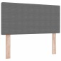 vidaXL Letto Box Spring con Materasso e LED Grigio Chiaro 100x200 cm Tessuto Cordonetto vidaXL Letto Box Spring con Materasso e LED Grigio Chiaro 100x200 cm Tessuto Cordonetto