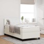 vidaXL Letto Box Spring con Materasso e LED Crema 100x200 cm in Tessuto Corduroy vidaXL Letto Box Spring con Materasso e LED Crema 100x200 cm in Tessuto Corduroy