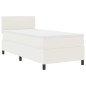 vidaXL Letto Box Spring con Materasso e LED Crema 100x200 cm in Tessuto Corduroy vidaXL Letto Box Spring con Materasso e LED Crema 100x200 cm in Tessuto Corduroy