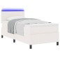 vidaXL Letto Box Spring con Materasso e LED Crema 100x200 cm in Tessuto Corduroy vidaXL Letto Box Spring con Materasso e LED Crema 100x200 cm in Tessuto Corduroy
