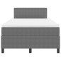 vidaXL Letto Box Spring con Materasso & LED Grigio Chiaro 120x200 cm in Tessuto di Velluto