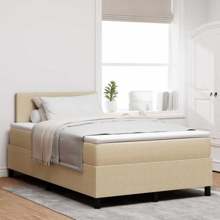 vidaXL Letto con Box Spring con Materasso & Luce LED Verde Grigio 120x200 cm Tessuto in Velluto