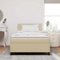 vidaXL Letto con Box Spring con Materasso & Luce LED Verde Grigio 120x200 cm Tessuto in Velluto