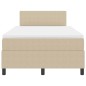 vidaXL Letto con Box Spring con Materasso & Luce LED Verde Grigio 120x200 cm Tessuto in Velluto