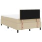 vidaXL Letto con Box Spring con Materasso & Luce LED Verde Grigio 120x200 cm Tessuto in Velluto