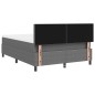 vidaXL Letto Box Spring con Materasso & Luce LED Grigio 160x200 cm Tessuto in Corduroy