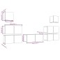 Set Mobili Porta TV 7 pz Rovere Marrone in Legno Multistrato Set Mobili Porta TV 7 pz Rovere Marrone in Legno Multistrato