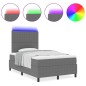 vidaXL Letto Box Spring con Materasso & LED Grigio 120x200 cm Tessuto Corduroy