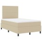 vidaXL Letto con Box Spring con Materasso & Luce LED Verde Grigio 120x200 cm Tessuto a Coste vidaXL Letto con Box Spring con Materasso & Luce LED Verde Grigio 120x200 cm Tessuto a Coste