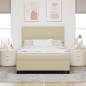 vidaXL Letto con Box Spring con Materasso & Luce LED Verde Grigio 140x200 cm Tessuto in Corduroy vidaXL Letto con Box Spring con Materasso & Luce LED Verde Grigio 140x200 cm Tessuto in Corduroy