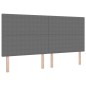 vidaXL Letto a Molle con Materasso e Luce LED Grigia 200x200 cm Tessuto Vellutato
