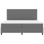 vidaXL Letto a Molle con Materasso e Luce LED Grigia 200x200 cm Tessuto Vellutato