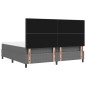 vidaXL Letto a Molle con Materasso e Luce LED Grigia 200x200 cm Tessuto Vellutato