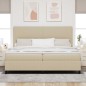 vidaXL Letto Box Spring con Materasso e Luce LED Verde Grigio 200x200 cm Tessuto in Velluto vidaXL Letto Box Spring con Materasso e Luce LED Verde Grigio 200x200 cm Tessuto in Velluto