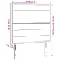 vidaXL Testiera Design Linee Grigio Chiaro 80 cm Tessuto