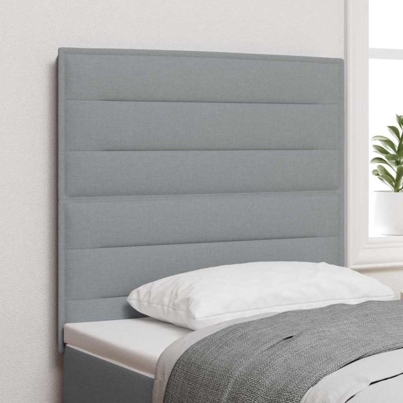 vidaXL Testiera Design Linea Grigio Chiaro 90 cm in Tessuto vidaXL Testiera Design Linea Grigio Chiaro 90 cm in Tessuto