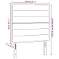 vidaXL Testiera Design Linee Grigio Scuro 90 cm Tessuto vidaXL Testiera Design Linee Grigio Scuro 90 cm Tessuto