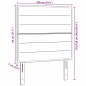 vidaXL Testiera Design Linee Tortora 100 cm Tessuto