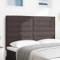 vidaXL Testiera Design Lines Marrone Scuro 140 cm Tessuto
