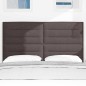 vidaXL Testiera Design Lines Marrone Scuro 140 cm Tessuto