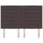 vidaXL Testiera Design Lines Marrone Scuro 140 cm Tessuto