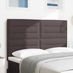vidaXL Testiera Design Linee Marrone Scuro 160 cm Tessuto