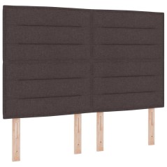 vidaXL Testiera Design Linee Marrone Scuro 160 cm Tessuto