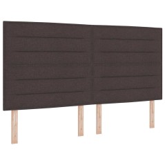 vidaXL Testiera design Lines Marrone scuro 180 cm Tessuto