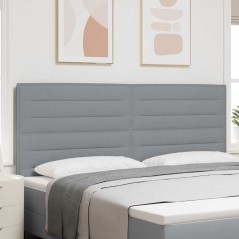 vidaXL Testiera Design Linee Grigio Chiaro 200 cm Tessuto