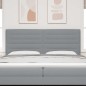 vidaXL Testiera Design Linee Grigio Chiaro 200 cm Tessuto