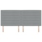vidaXL Testiera Design Linee Grigio Chiaro 200 cm Tessuto