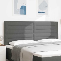 vidaXL Testiera Design Lines Grigio Scuro 200 cm Tessuto