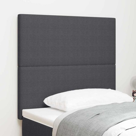 Testiera vidaXL Design Pieno Grigio Scuro 80 cm in Tessuto Corduroy